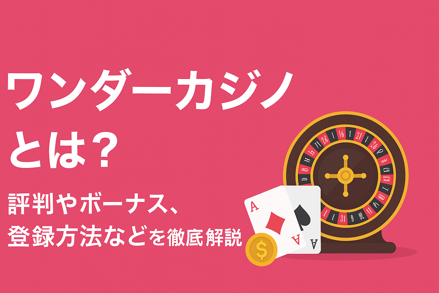 ワンダーカジノとは？評判やボーナス、登録方法などを徹底解説